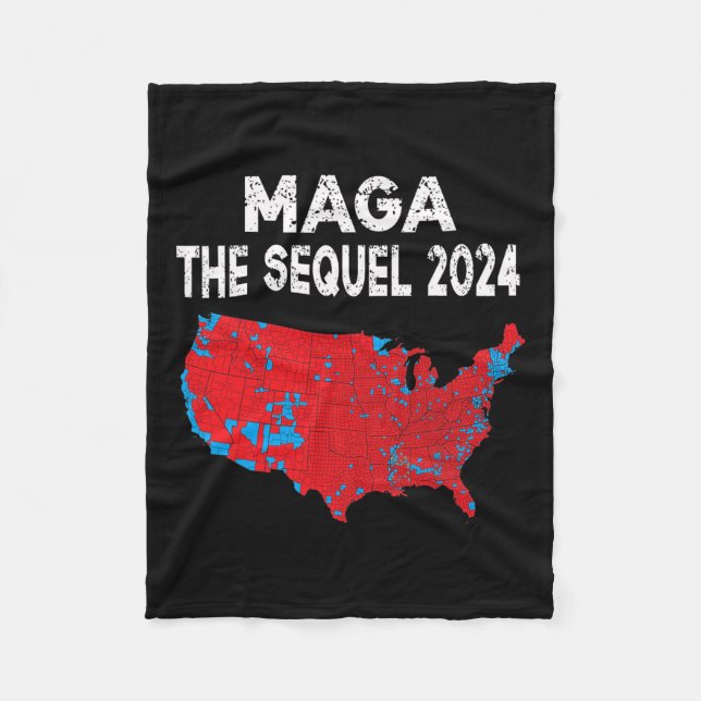 Mega The Sequel Präsident Trump 2024 Wahlplan Fleecedecke (Vorderseite)