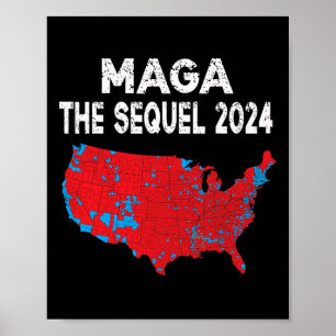 Mega The Sequel Präsident Trump 2024 Wahlplan Poster