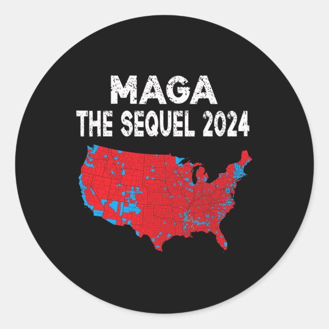 Mega The Sequel Präsident Trump 2024 Wahlplan Runder Aufkleber (Vorderseite)