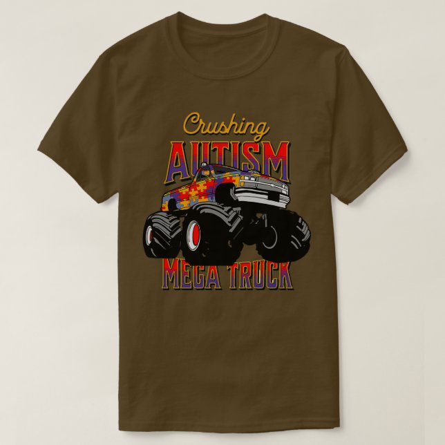 Mega Truck zerstörende Autismus Bewusstsein Kinder T-Shirt (Design vorne)