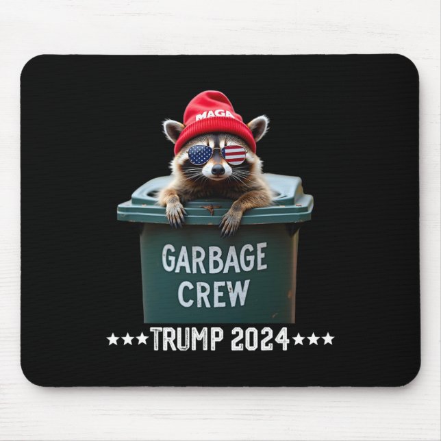 Mega Waschbär Müllmannschaft Trump 2024  Mousepad (Vorne)