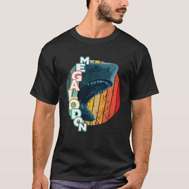 Megalodon Big Beängstigend Shark Shark T-Shirt (Vorderseite)