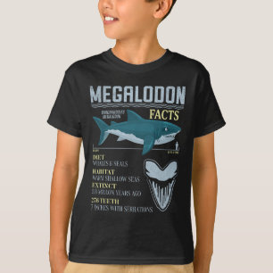 Megalodon Fakten Meg Prähistorischer Haifischzahn T-Shirt