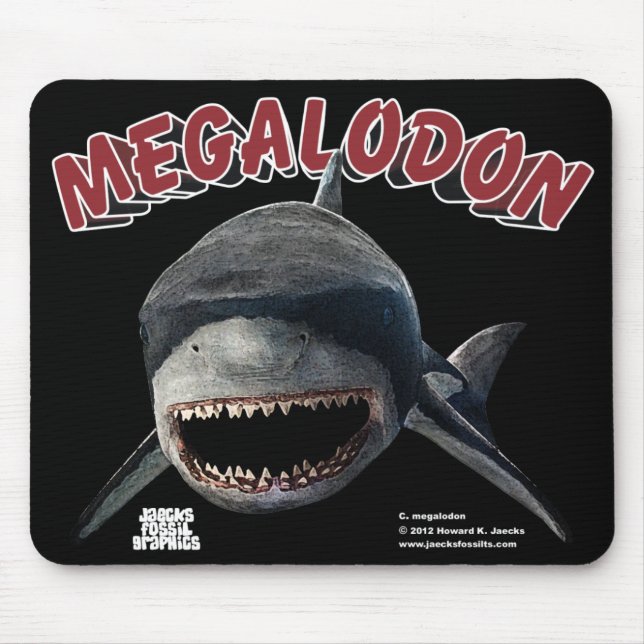 Megalodon Haifisch Mousepad (Vorne)