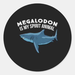 Megalodon ist mein Geist-Tier Megalodon Runder Aufkleber