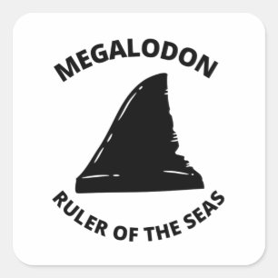 Megalodon Quadratischer Aufkleber