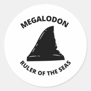 Megalodon Runder Aufkleber