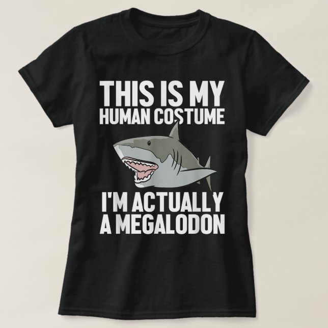 Megalodon Shark Geschenk Megaladon Alive Ich bin w T-Shirt (Design vorne)