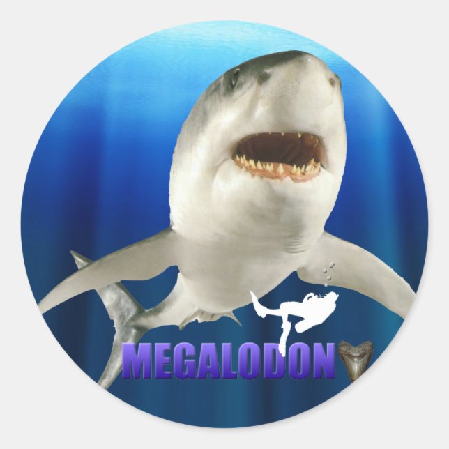 Megalodon Stickers (Vorderseite)