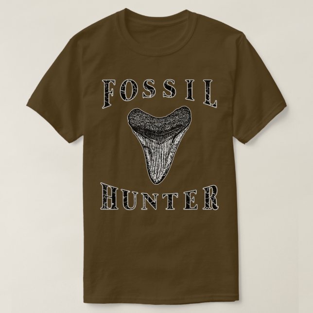 Megalodon Tooth Sharks Tooth Fossil Hunter Paleont T-Shirt (Design vorne)