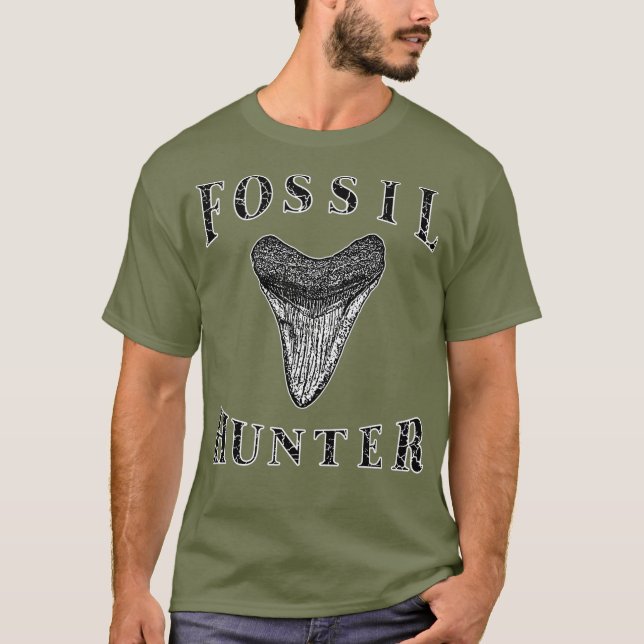Megalodon Tooth Sharks Tooth Fossil Hunter T-Shirt (Vorderseite)