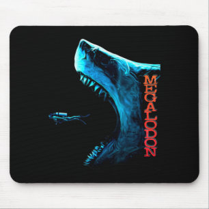 Megalodon Ur-Haifisch Rückenflosse Zähne Ozean Pr Mousepad