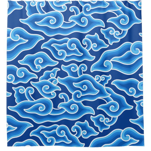 Megamendung-Batik-Muster megamendung Duschvorhang (Vorderseite)