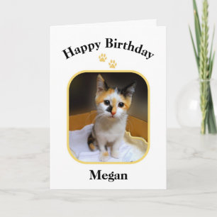 Megan Calico Kitten Happy Birthday Karte