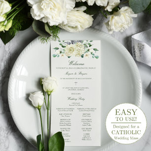 Megan Catholic Wedding Programme avec Masse