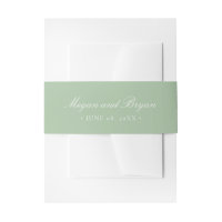 Megan Elegant Simple Sage Green Names Wedding
