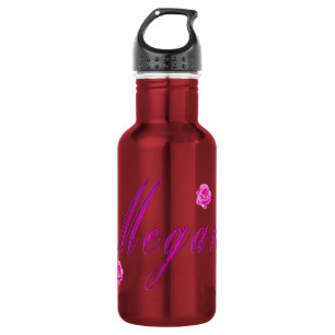 Megan Girl Name Logo Edelstahlflasche