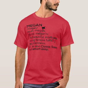 Megan Name Definition Megan Female Name T-Shirt
