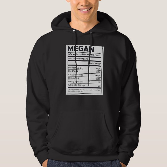 Megan Nutrition Information Problem lösen harte W Hoodie (Vorderseite)