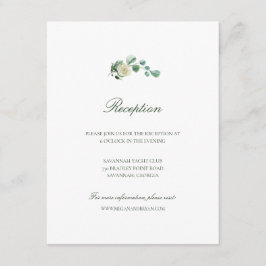 Megan Simple Greenerity Wedding Empfang Begleitkarte