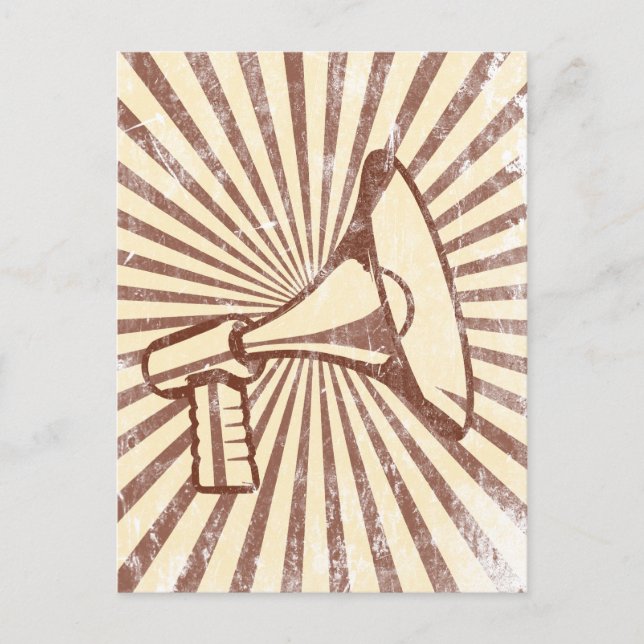 Megaphon Postkarte (Vorderseite)