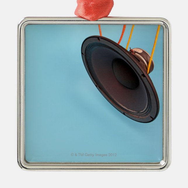 Megaphon Silbernes Ornament (Vorne)