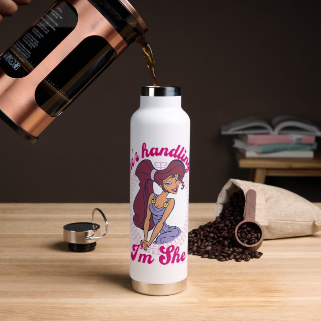 Megara - Sie kommt damit klar, ich bin sie Wasserf Trinkflasche (Kaffee)
