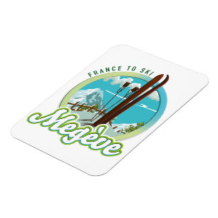 Megève-france-Ski-Logo Magnet