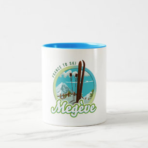 Megève-france-Ski-Logo Zweifarbige Tasse