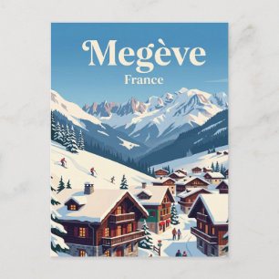 Megève, Frankreich Postkarte