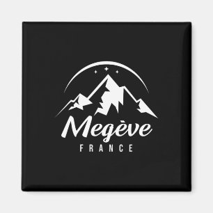 Megève Frankreich Skigebiet Skifahren Snowboarden  Magnet