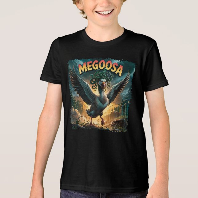 Megoosa Illustration Combo Creature Funny Tri-Blend Shirt (Vorderseite)