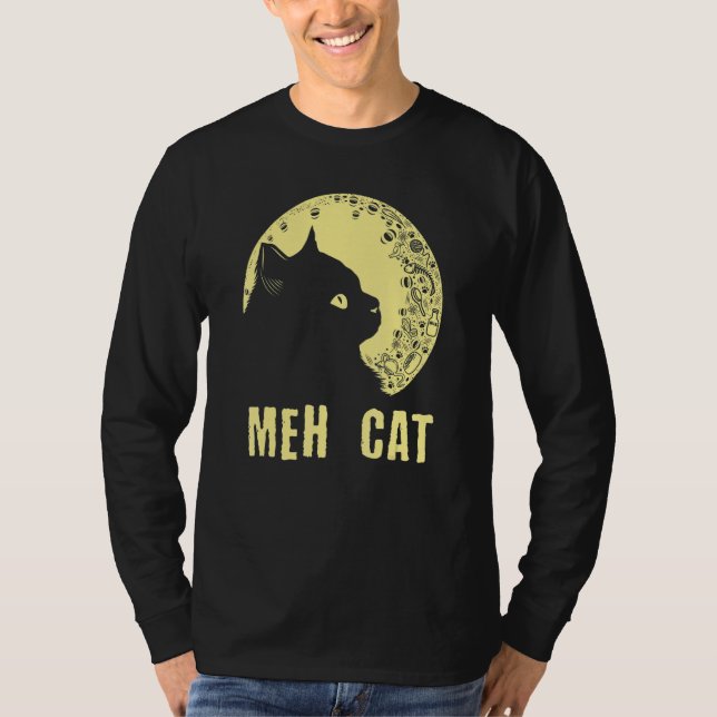 Meh Cat   Cat   Humor Kitten Introvert Cat Mom T-Shirt (Vorderseite)