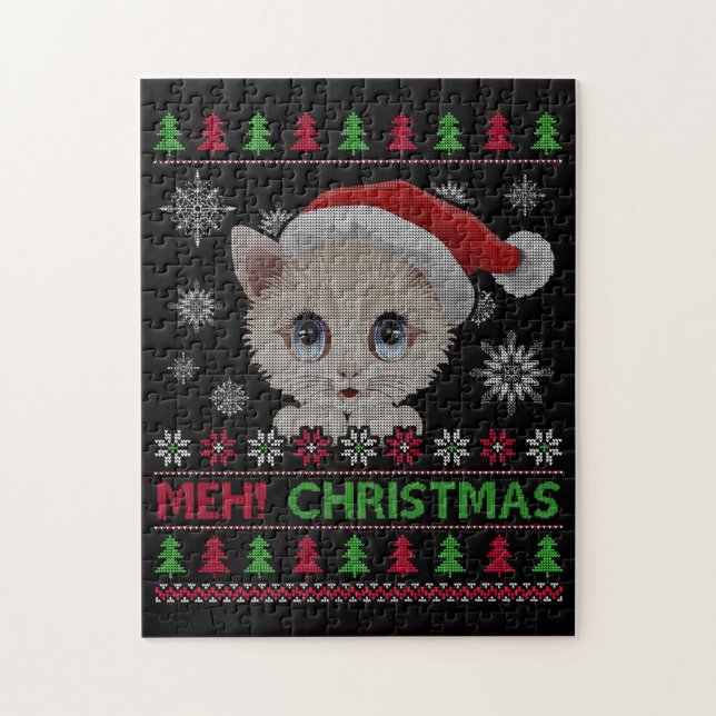 Meh Cat Christmas TShirt (Vertikal)