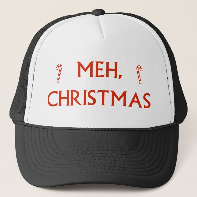 Meh Christmas Truckerkappe (Vorderseite)