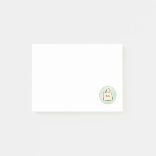 Meh-Einkaufstasche Notizen  (Vorderseite)