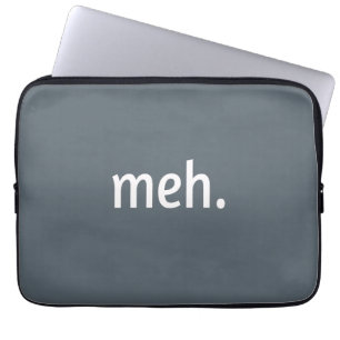 meh. Funny Sarcastic Geek Nerd Cool Gamer Video Laptopschutzhülle