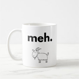 Meh. Goat Doodle Funny Minimalist Mug Kaffeetasse