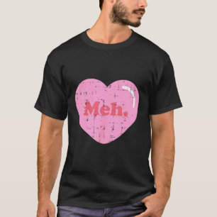 Meh Herz Tasche Lustig Anti Valentinstag Single T-Shirt