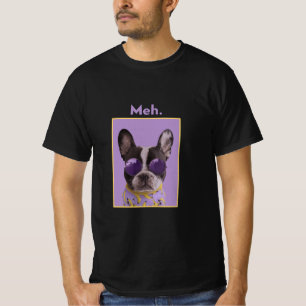Meh lustiger Hund Meme T-Shirt