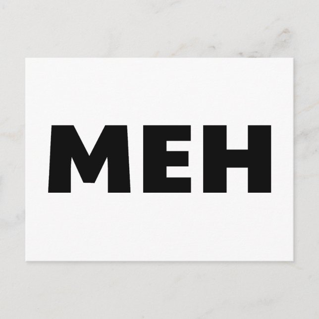 Meh Postkarte (Vorderseite)