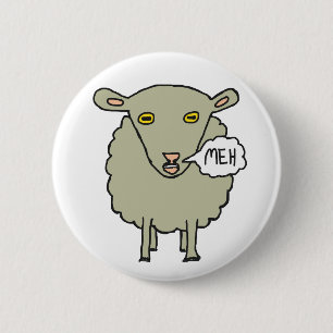 Meh Sheep Button