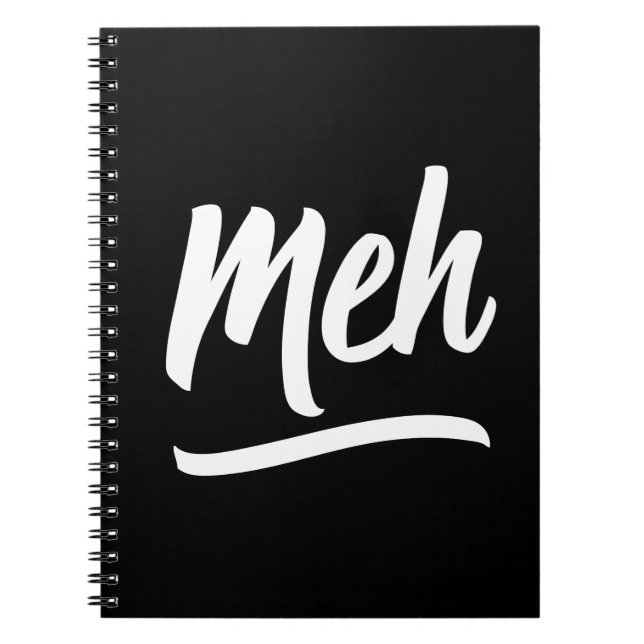 Meh Typografie Notizblock (Vorderseite)