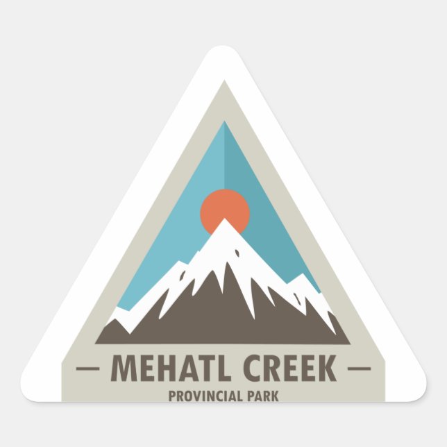 Mehatl Creek Provinzialpark Dreieckiger Aufkleber (Vorderseite)