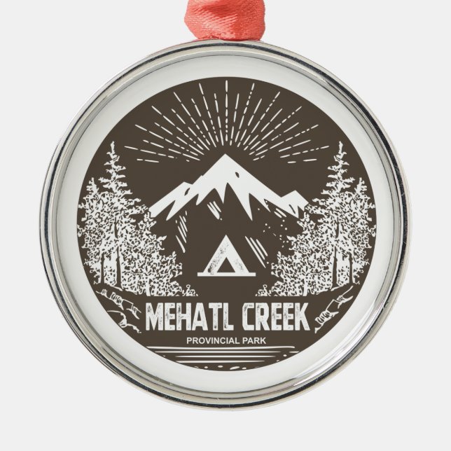 Mehatl Creek Provinzialpark Ornament Aus Metall (Vorne)