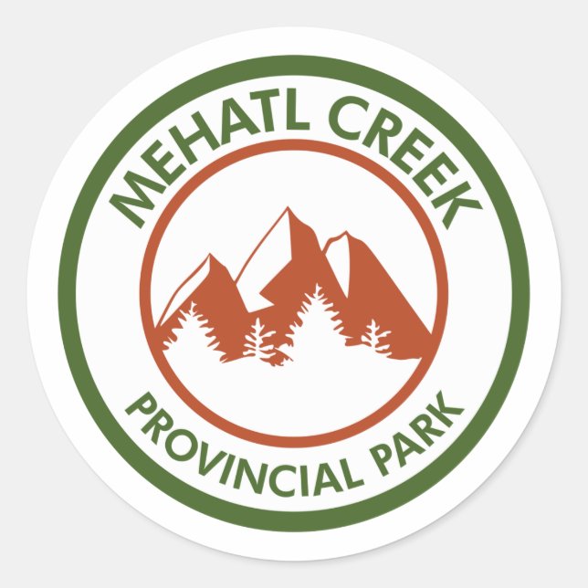Mehatl Creek Provinzialpark Runder Aufkleber (Vorderseite)