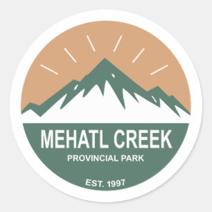 Mehatl Creek Provinzialpark Runder Aufkleber