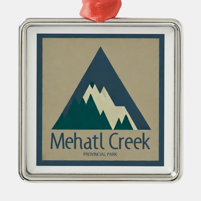 Mehatl Creek Provinzpark Rustic Ornament Aus Metall (Vorne)