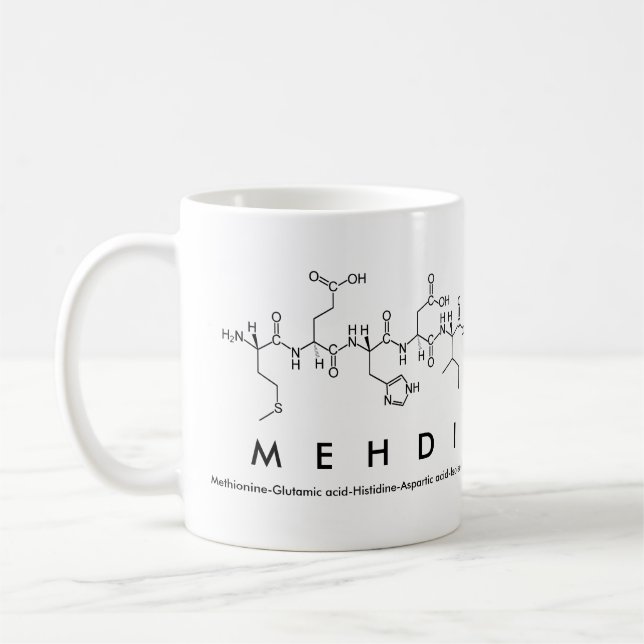 Mehdi-Peptidnamen-Tasse Kaffeetasse (Links)