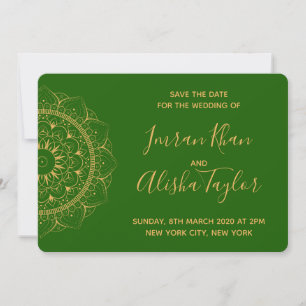 Mehendi Indische Hochzeit Save the Date Hamsa Henn
